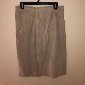 Elie Tahari Regina Suede Pencil Skirt